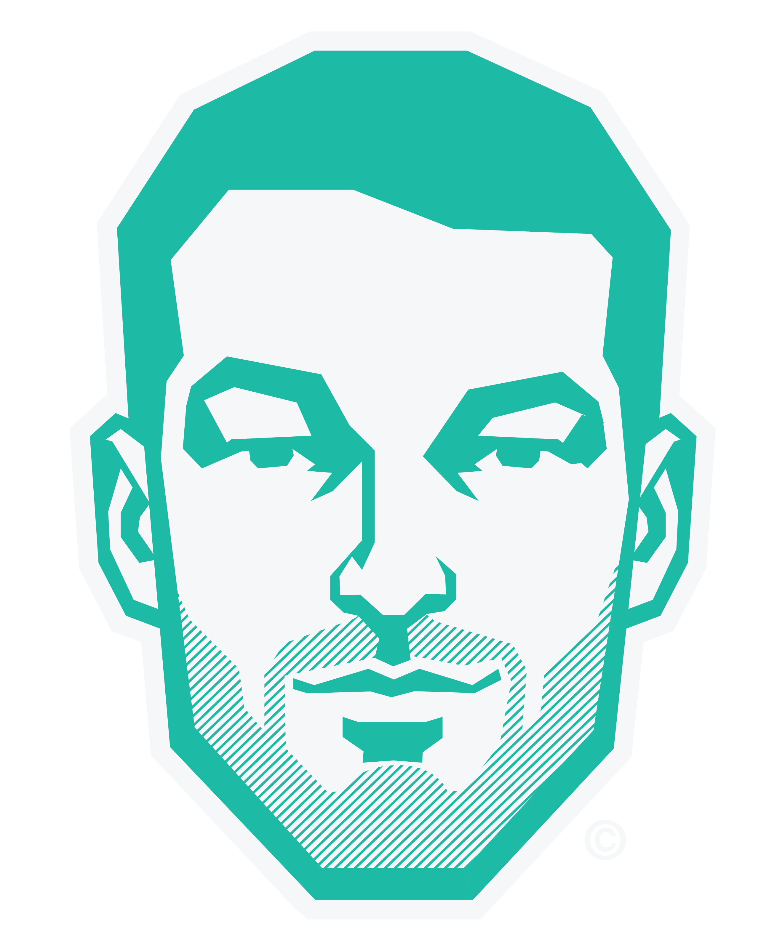 Illustrated portrait mark of Jack Whiteside