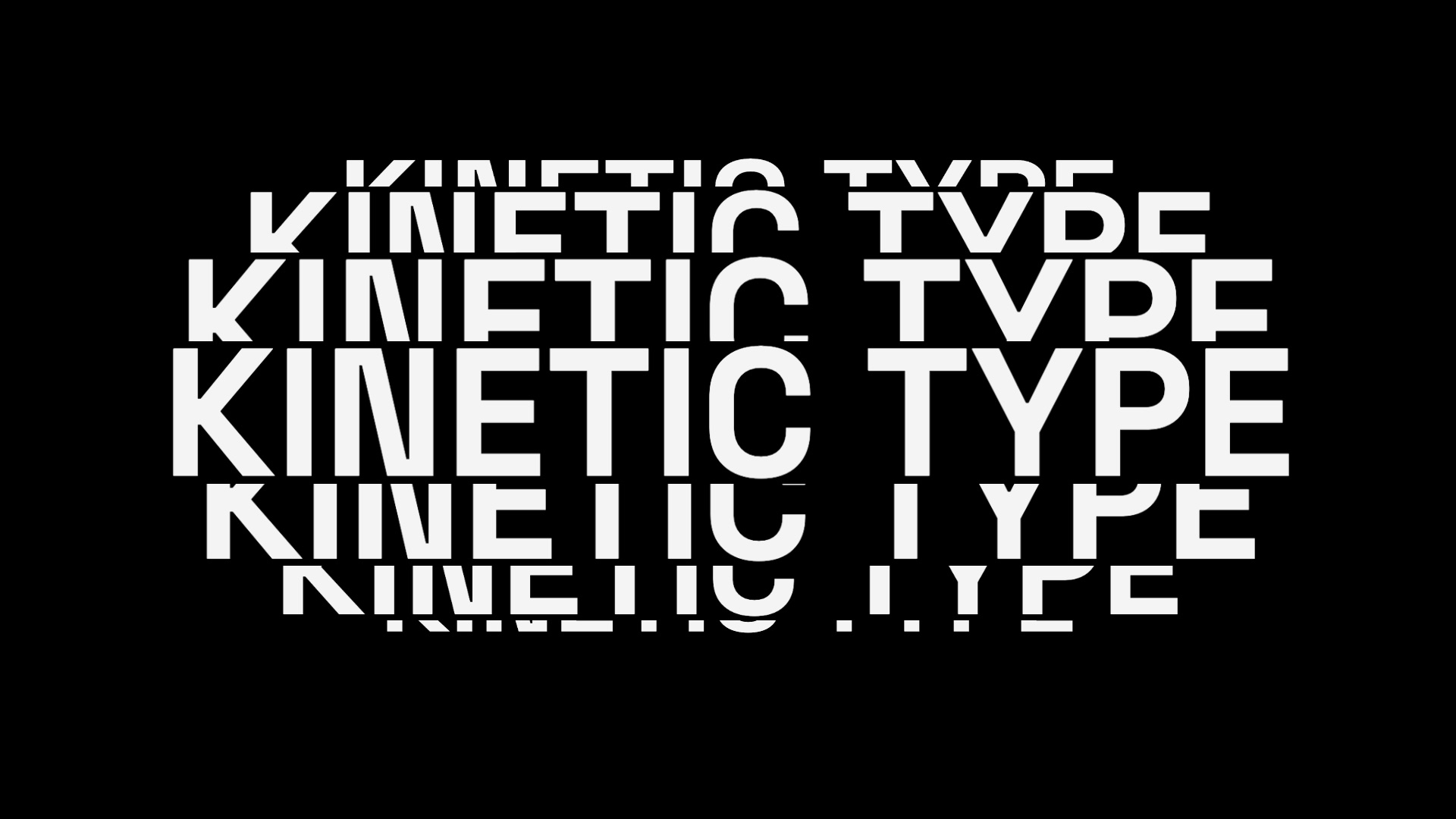 Kinetic Type Lab: the words KINETIC TYPE repeated and sliced in layered bands